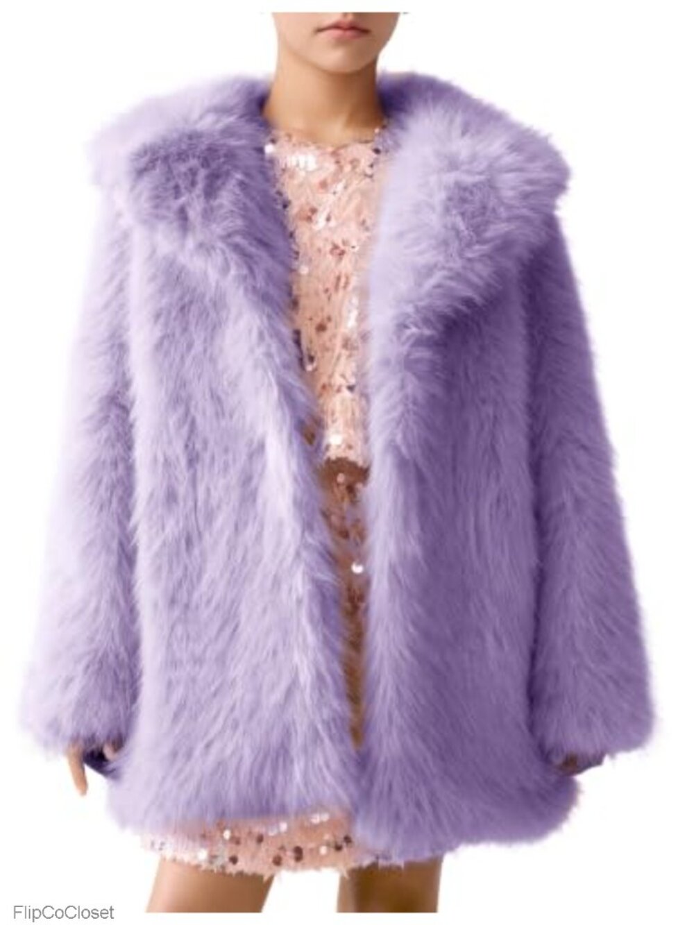Girls Faux Fur Coat Fluffy Warm Winter Jacket